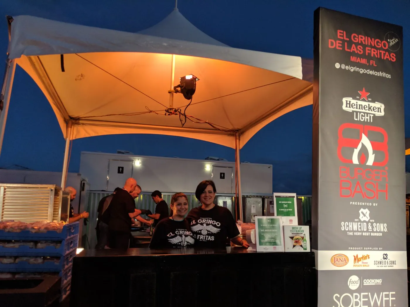 El Gringo de las Fritas booth at the SOBEWFF Burger Bash 2018 on Miami Beach